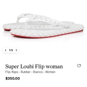 Christian Louboutin flip flops size 37 - like new!
